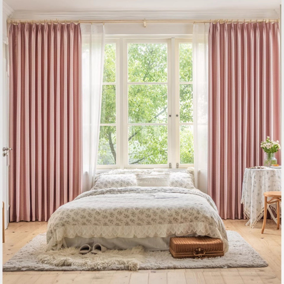 Hook-style Blackout Sun-blocking Curtains For The Bedroom