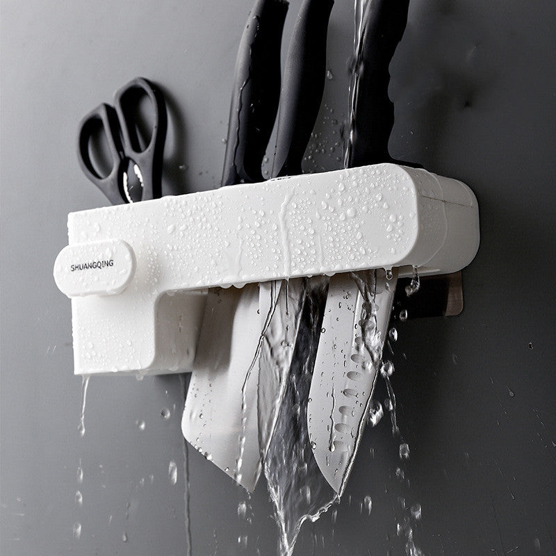 Elite Wall-Mounted Precision Knife Rack - Space-Saving Organizer