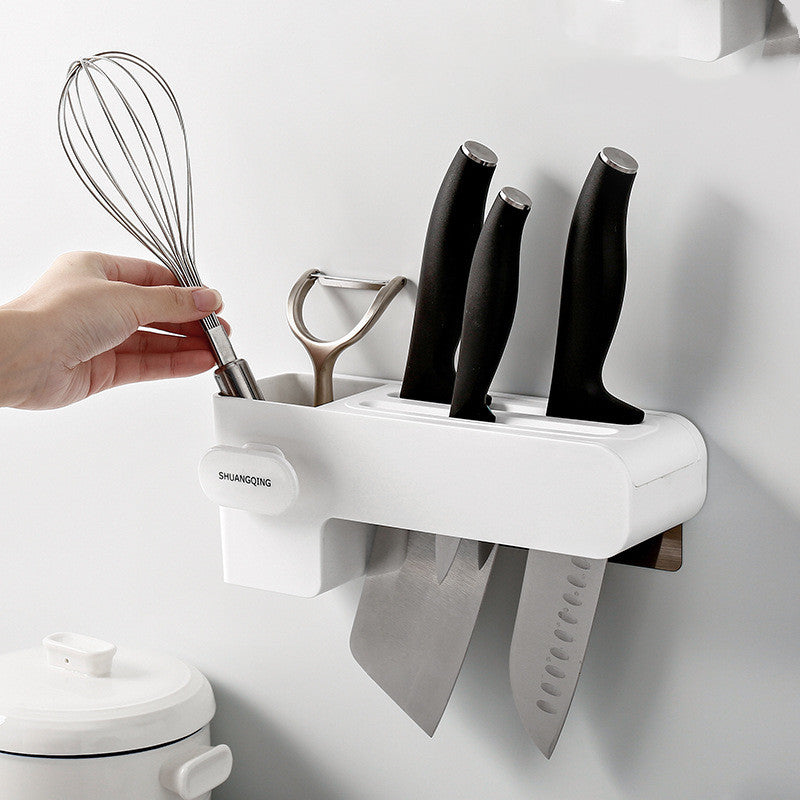 Elite Wall-Mounted Precision Knife Rack - Space-Saving Organizer