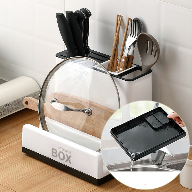 Elite Multi-Function Kitchen Organizer - Knife & Tableware Storage Rack
