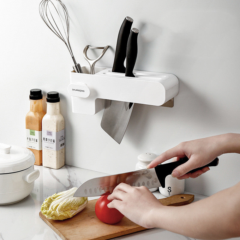 Elite Wall-Mounted Precision Knife Rack - Space-Saving Organizer