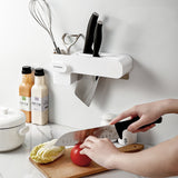 Elite Wall-Mounted Precision Knife Rack - Space-Saving Organizer
