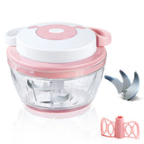 Manual Express Food Chopper - Precision Ginger & Garlic Mincer