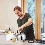 2.1-Quart Stainless Steel Whistling Tea Kettle – Stovetop, Induction, and Camping Safe - SS Creative Holdings