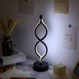 2-Pack Modern Wave-Shaped LED Desk Lamp with 3-Color Dimmable Lighting. - SS Creative Holdings