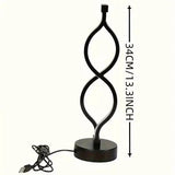 2-Pack Modern Wave-Shaped LED Desk Lamp with 3-Color Dimmable Lighting. - SS Creative Holdings