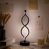 2-Pack Modern Wave-Shaped LED Desk Lamp with 3-Color Dimmable Lighting. - SS Creative Holdings