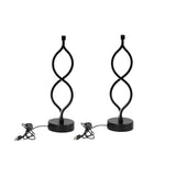 2-Pack Modern Wave-Shaped LED Desk Lamp with 3-Color Dimmable Lighting. - SS Creative Holdings