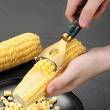 2-Pack Stainless Steel Corn Peeler Tool & Cob Stripper - Golden Marble Kitchen Gadget - SS Creative Holdings