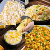 2-Pack Stainless Steel Corn Peeler Tool & Cob Stripper - Golden Marble Kitchen Gadget - SS Creative Holdings