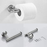 3-Piece Brushed Nickel Bathroom Hardware Set – Essential Towel Bar, Toilet Paper Holder & Robe Hook - SS Creative Holdings