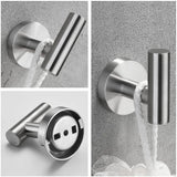 3-Piece Brushed Nickel Bathroom Hardware Set – Essential Towel Bar, Toilet Paper Holder & Robe Hook - SS Creative Holdings