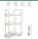 3-Tier Corner Bathroom Counter Organizer – Stylish Clear Storage Rack for Cosmetics, Perfume & Skincare - SS Creative Holdings