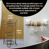 3-in-1 Free-Standing Toilet Paper Holder with Phone Shelf & Mega Roll Storage - SS Creative Holdings