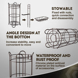 3-in-1 Free-Standing Toilet Paper Holder with Phone Shelf & Mega Roll Storage - SS Creative Holdings