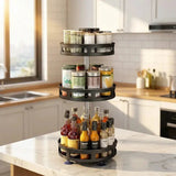 360° Rotating 3-Tier Spice Rack Organizer – Space-Saving Kitchen Countertop Storage - SS Creative Holdings