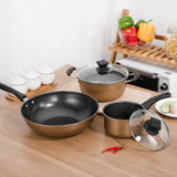 Non-Stick Ceramide Cookware Set - 5-Piece Professional Pot & Pan Collection