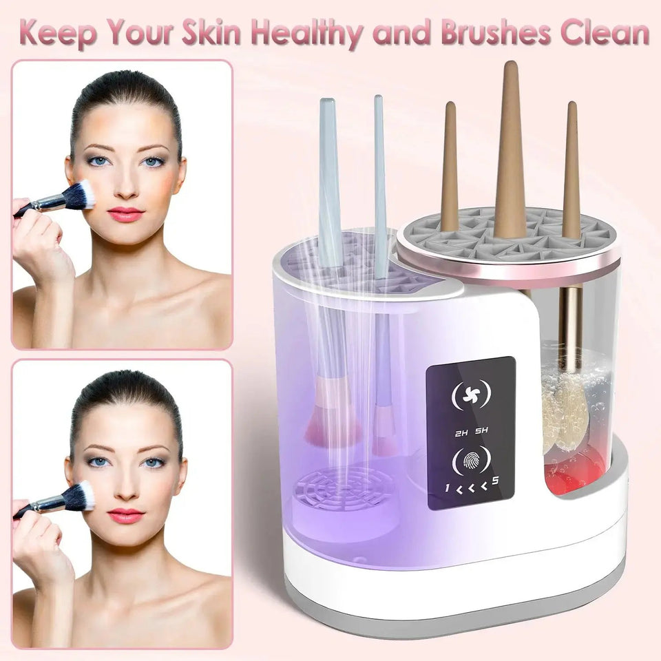 4-in-1 Electric Makeup Brush Cleaner & Dryer – Automatic UV Sanitizing Station - SS Creative Holdings