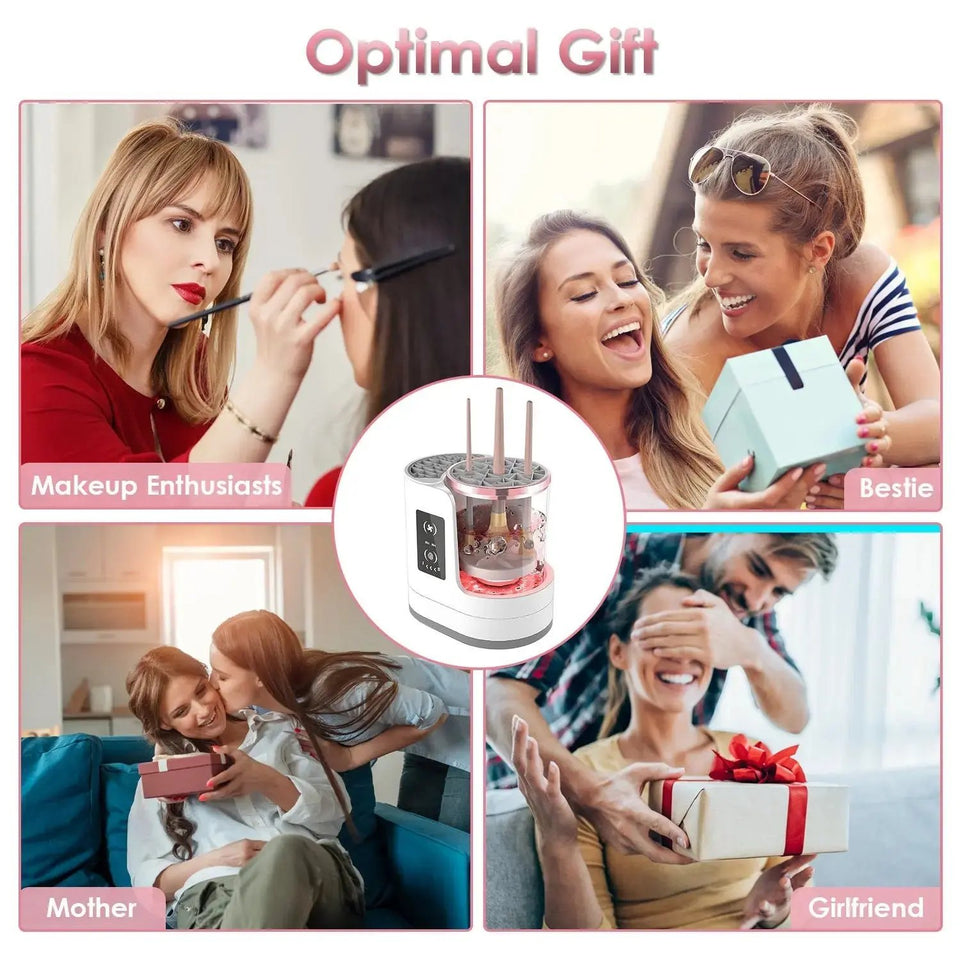 4-in-1 Electric Makeup Brush Cleaner & Dryer – Automatic UV Sanitizing Station - SS Creative Holdings