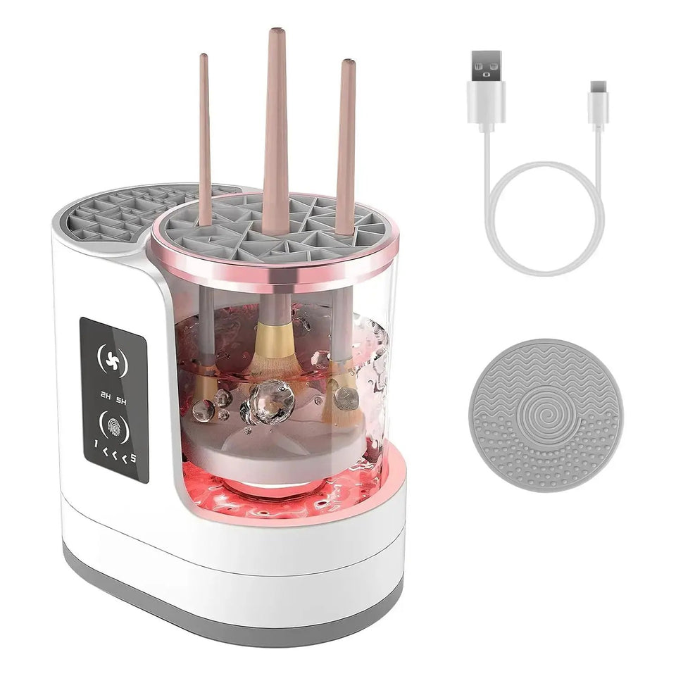 4-in-1 Electric Makeup Brush Cleaner & Dryer – Automatic UV Sanitizing Station - SS Creative Holdings