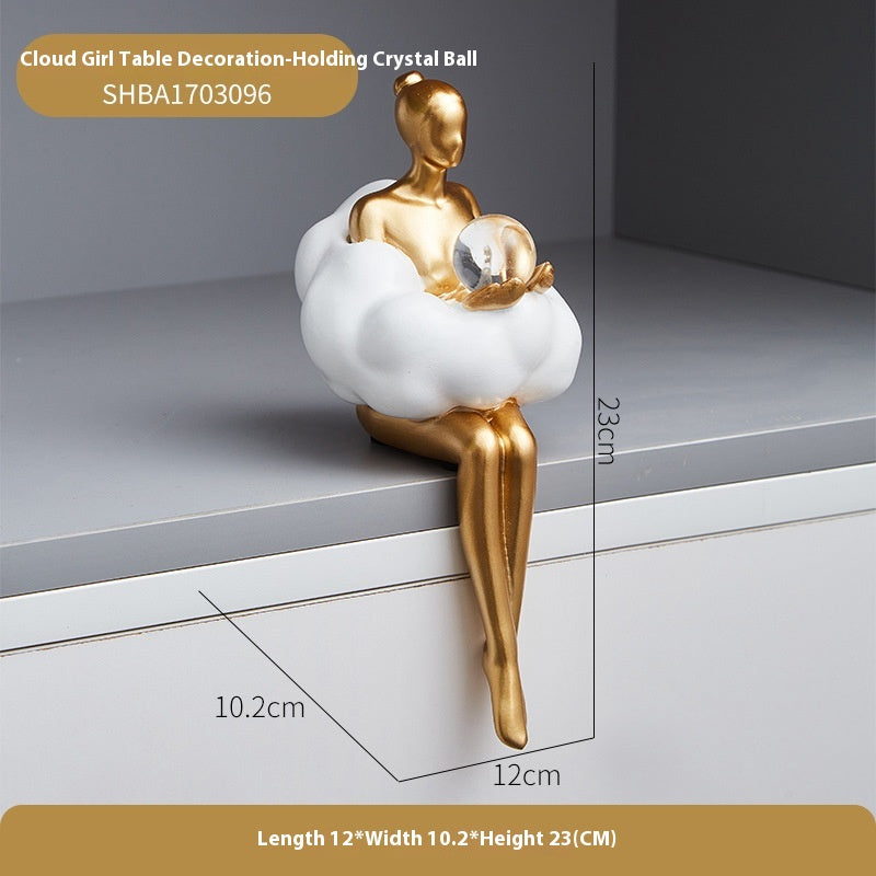 Original Design Cloud Girl Living Room Car Desktop Character Decoration