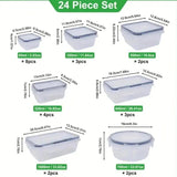 48-Piece Airtight Food Storage Container Set – BPA-Free Kitchen & Pantry Organization with Labels - SS Creative Holdings