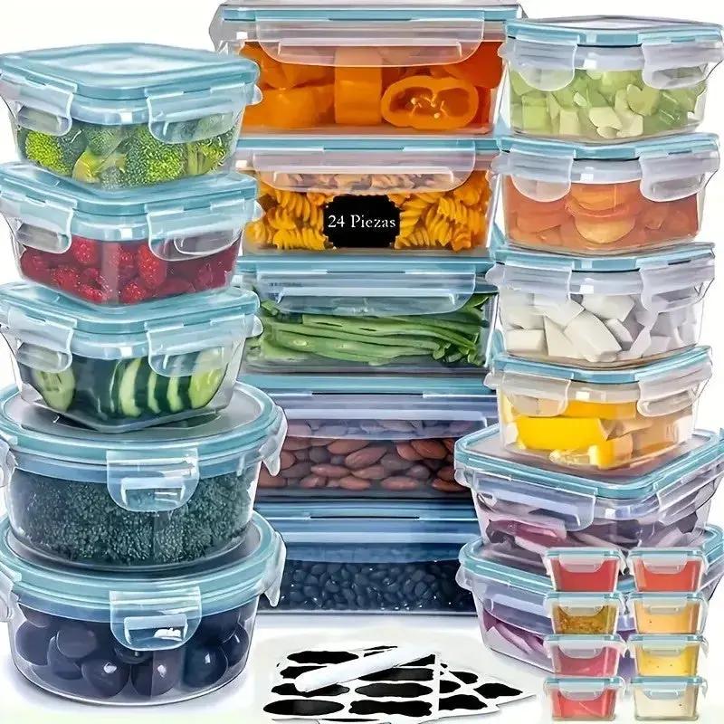 48-Piece Airtight Food Storage Container Set – BPA-Free Kitchen & Pantry Organization with Labels - SS Creative Holdings