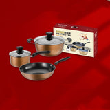 Non-Stick Ceramide Cookware Set - 5-Piece Professional Pot & Pan Collection