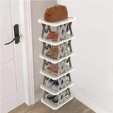 6-Tier Foldable Vertical Shoe Rack – Space-Saving Narrow Shoe Organizer for Entryways & Closets - SS Creative Holdings