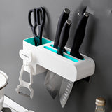 Elite Wall-Mounted Precision Knife Rack - Space-Saving Organizer