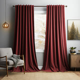Solid-color Vintage Velvet Blackout And Heat-insulating Curtains For The Living Room Bedroom Or Study
