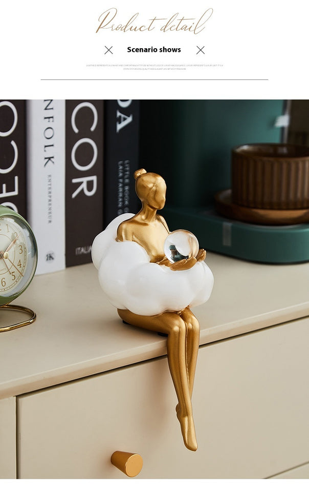 Original Design Cloud Girl Living Room Car Desktop Character Decoration
