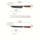 6 PCS Kitchen Knife Sets, Steel Kitchen Knives Set Tools Forged Kitchen Knife Scissors Ceramic Peeler Chef Slicer Knife Gift Case - SS Creative Holdings