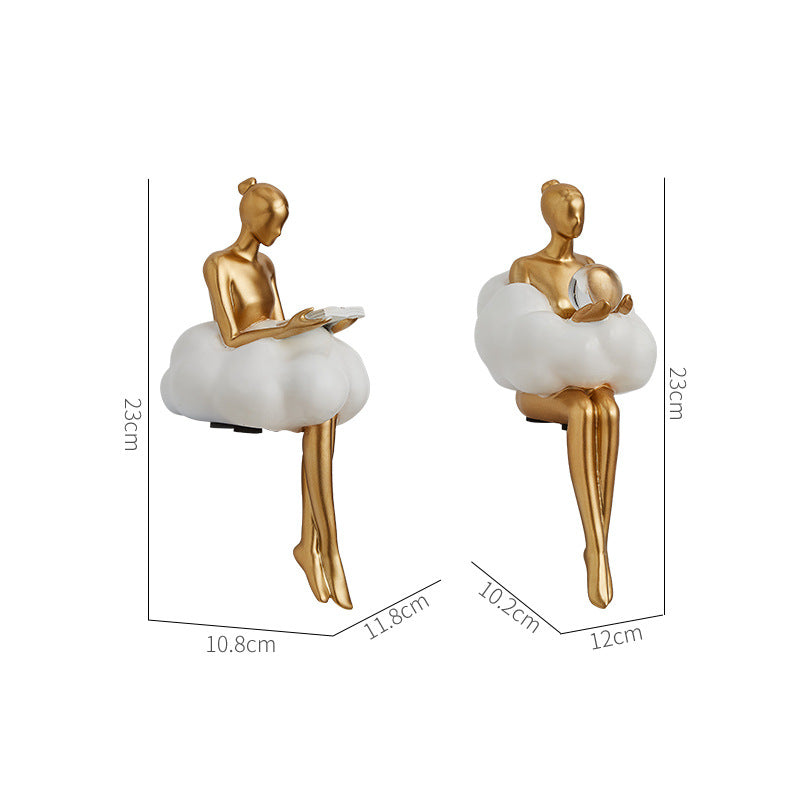 Original Design Cloud Girl Living Room Car Desktop Character Decoration