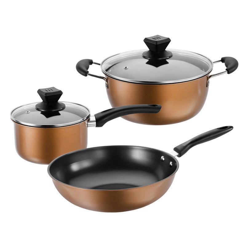 Non-Stick Ceramide Cookware Set - 5-Piece Professional Pot & Pan Collection