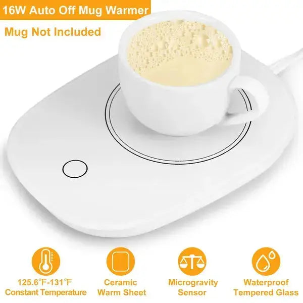 Coffee Mug Warmer 16W Smart Touch Auto-Off Mug Warmer for Desk - SS Creative Holdings