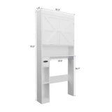 Farmhouse Over-the-Toilet Storage Cabinet – Space-Saving Bathroom Organizer with 2 Doors & Open Shelving - SS Creative Holdings
