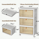 Foldable Rolling Storage Cabinet & Organizer Box with Magnetic Doors – Multi-Purpose Home & Pet Supplies Bin - SS Creative Holdings