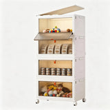 Foldable Rolling Storage Cabinet & Organizer Box with Magnetic Doors – Multi-Purpose Home & Pet Supplies Bin - SS Creative Holdings