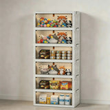 Foldable Rolling Storage Cabinet & Organizer Box with Magnetic Doors – Multi-Purpose Home & Pet Supplies Bin - SS Creative Holdings