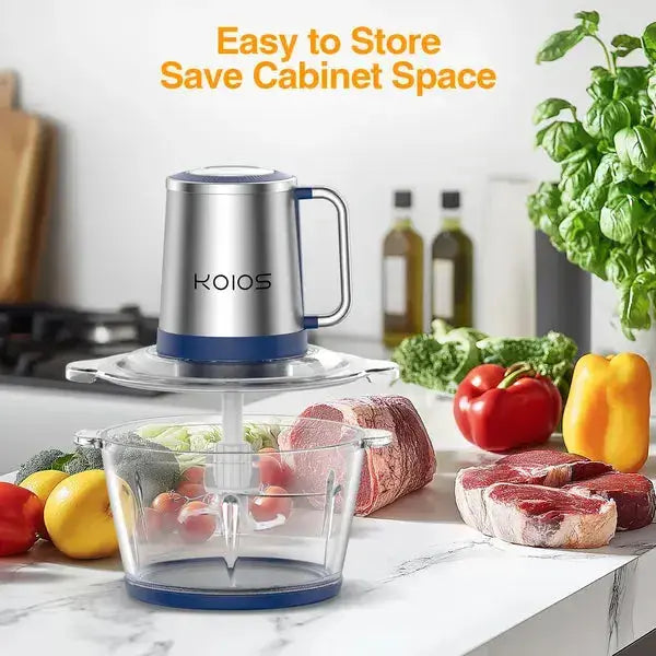 KOIOS Electric Food Chopper, 2L Automatic Meat Grinder & Vegetable Processor, 300W - SS Creative Holdings