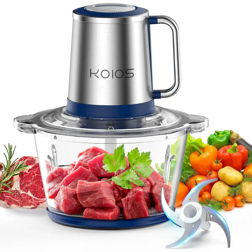 KOIOS Electric Food Chopper, 2L Automatic Meat Grinder & Vegetable Processor, 300W - SS Creative Holdings