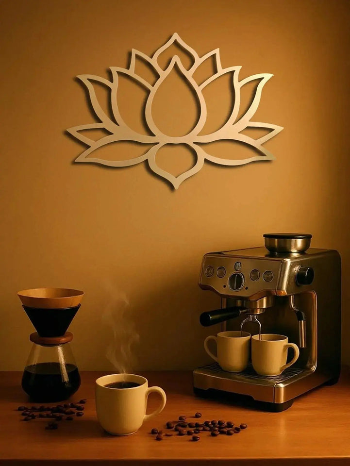 Large Modern Lotus Metal Wall Art - Gorgeous Living Room Decor . - SS Creative Holdings