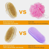 Luxury 15" Long Handle Bath Brush Wooden Bath & Body Scrubber – Detachable Exfoliating Shower Brush for Deep Cleansing & Detox - SS Creative Holdings
