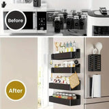 Magnetic Spice Rack Set – Space-Saving Kitchen Organizer for Refrigerator Doors - SS Creative Holdings