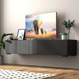 Modern Floating Entertainment Center – Sleek Wall-Mounted Media Console - SS Creative Holdings