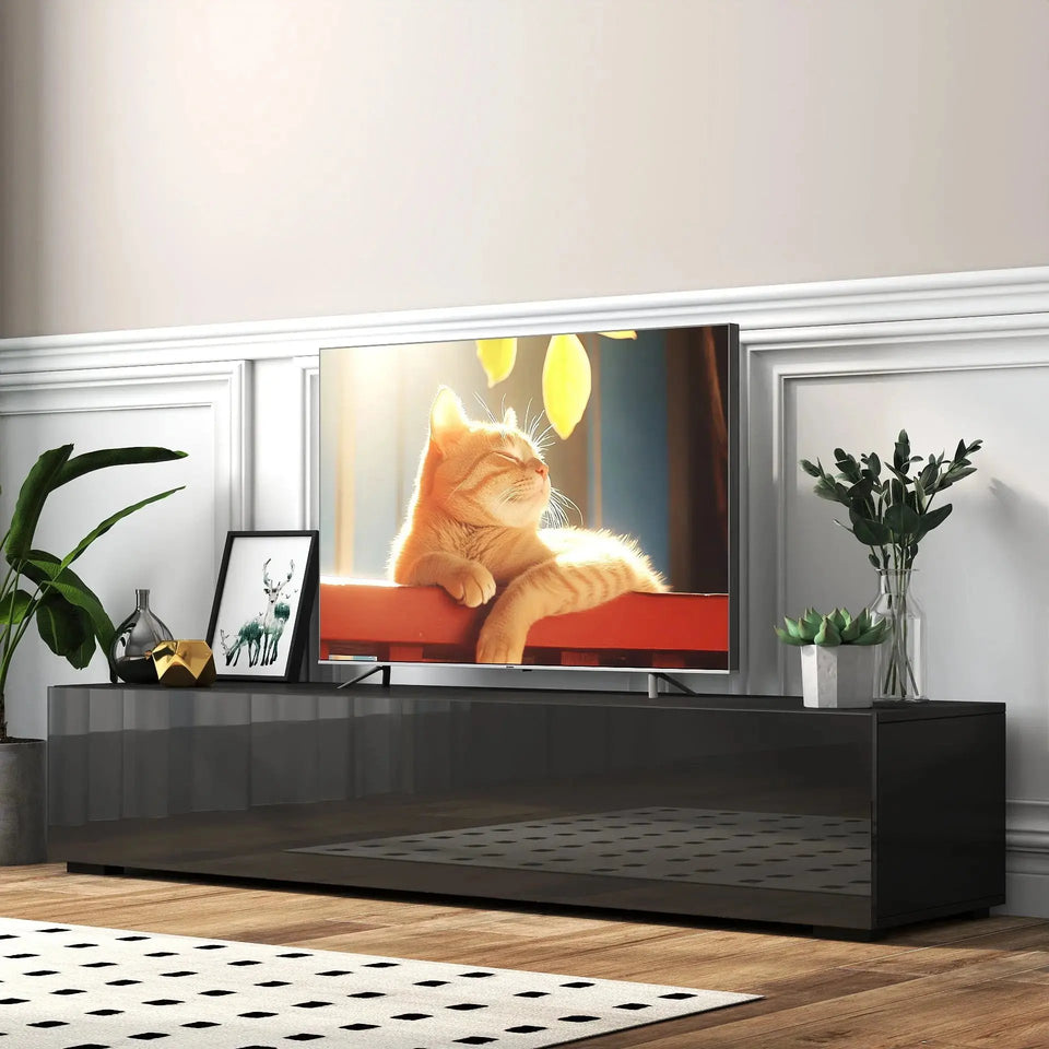 Modern Floating Entertainment Center – Sleek Wall-Mounted Media Console - SS Creative Holdings