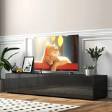 Modern Floating Entertainment Center – Sleek Wall-Mounted Media Console - SS Creative Holdings