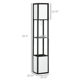 Modern Shelf Floor Lamp with Dual Ambient Light  & Storage Shelves - SS Creative Holdings