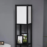 Modern Shelf Floor Lamp with Dual Ambient Light  & Storage Shelves - SS Creative Holdings